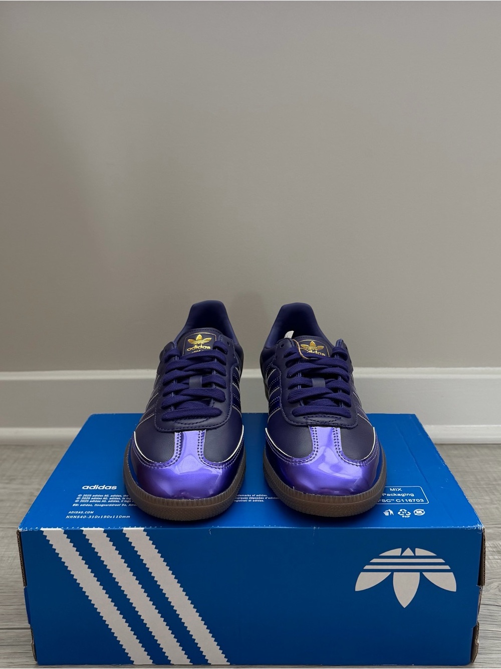 Adidas Samba Og Women’s “Collegiate Purple/Purple Rush/Gold Metallic” KI6790 - Picture 3 of 5